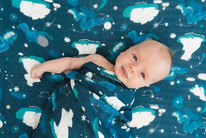 Muslin Swaddle- Stargazing Bear