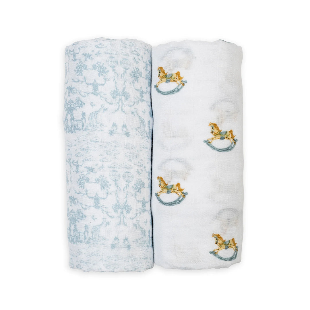 Lulujo- 2 Pack Cotton Muslin Swaddles