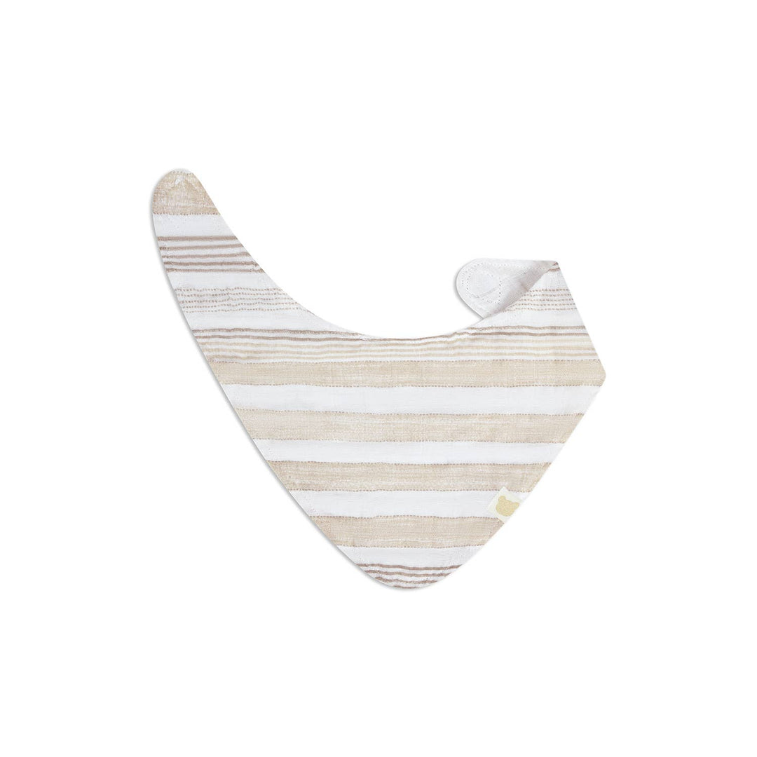 3 Pc Pack Muslin Bandana Bibs One Size- Beige