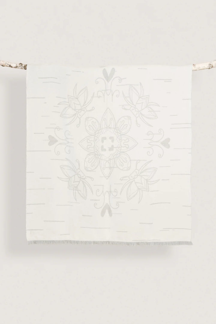 Mini Tipi Birch Bark Indigenous Reversible Blanket