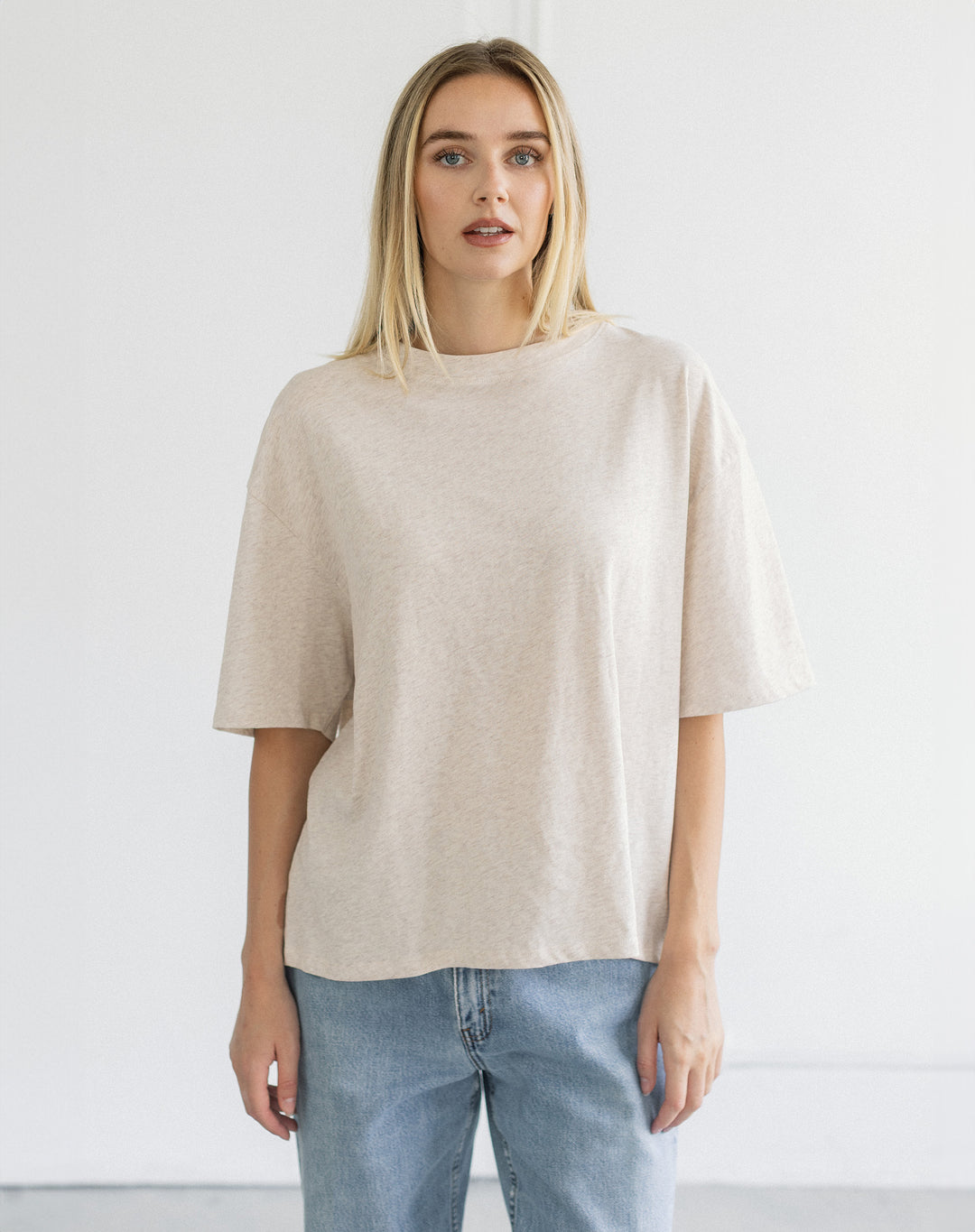 Boxy Tee- Oatmeal