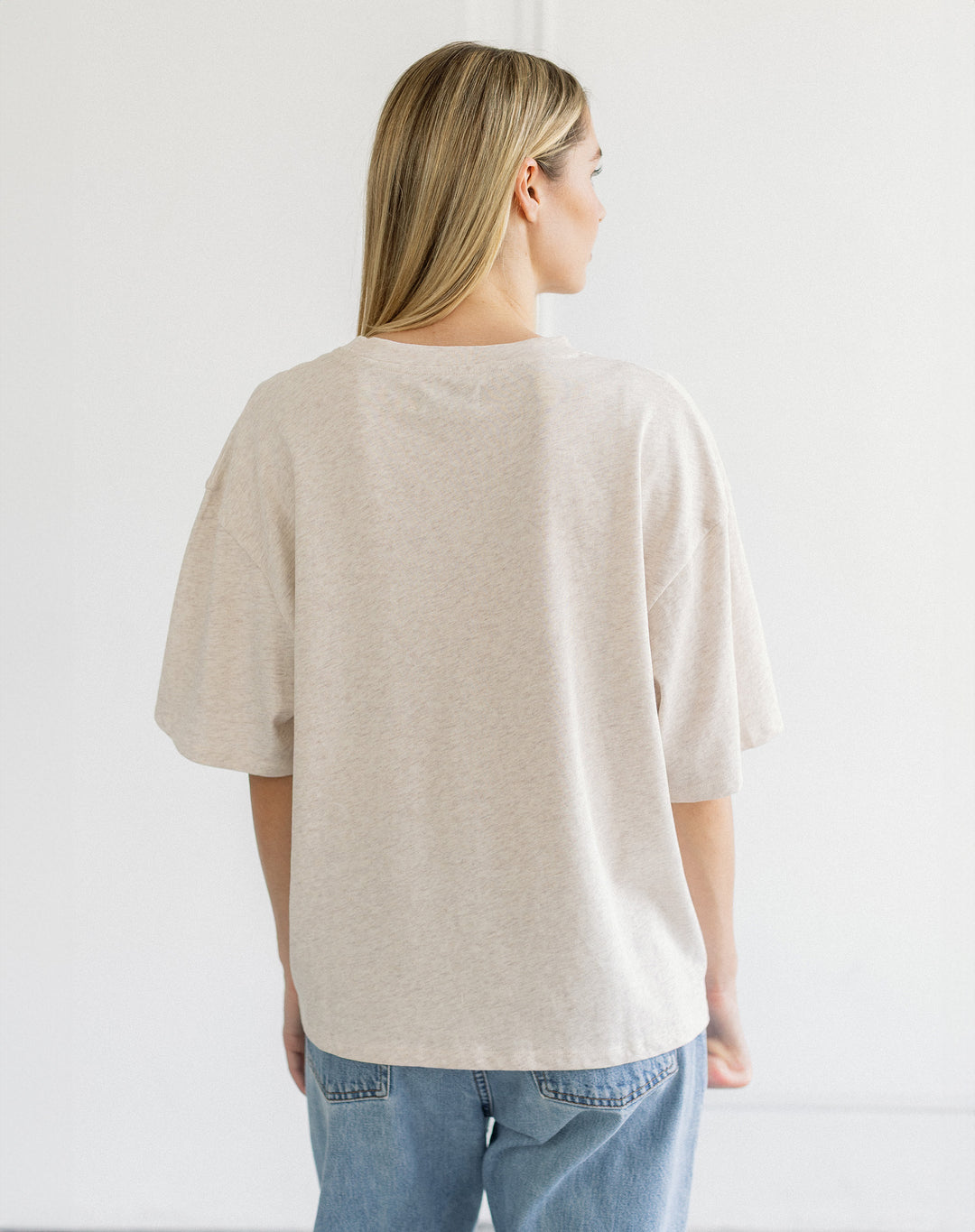 Boxy Tee- Oatmeal