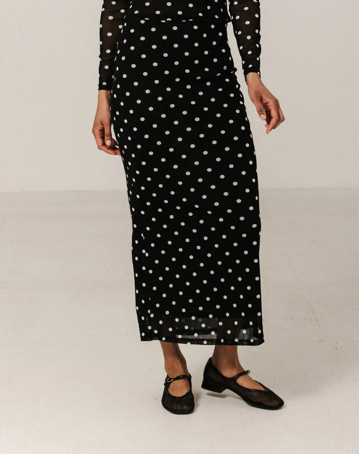 Mesh Maxi Tube Skirt