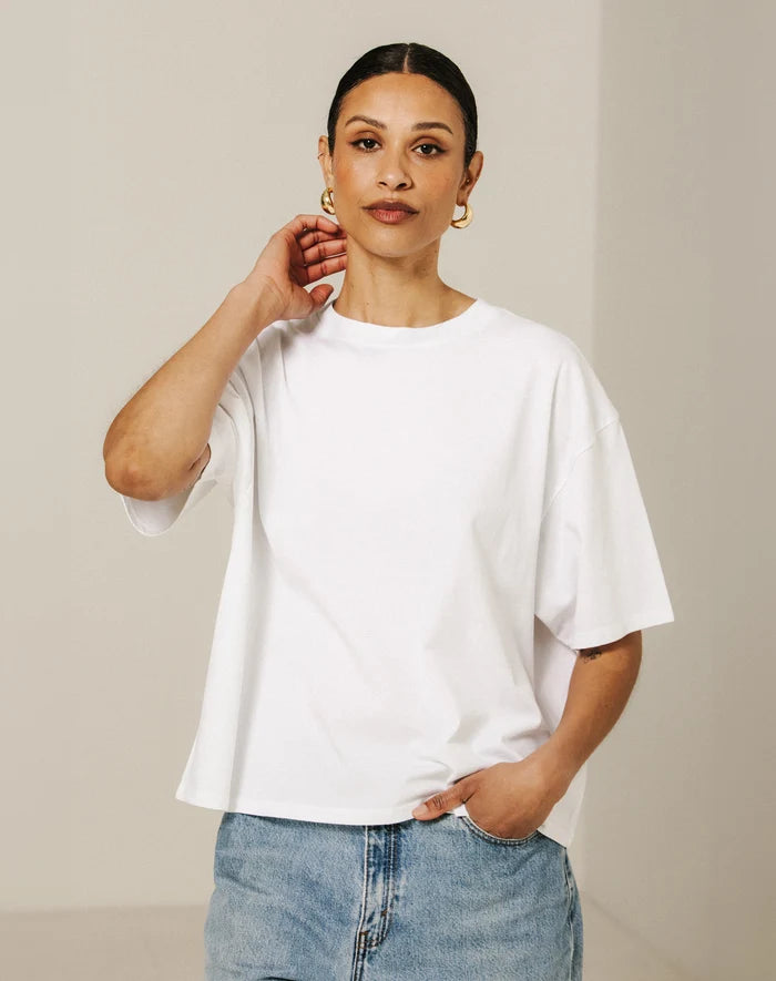 Boxy Tee- White