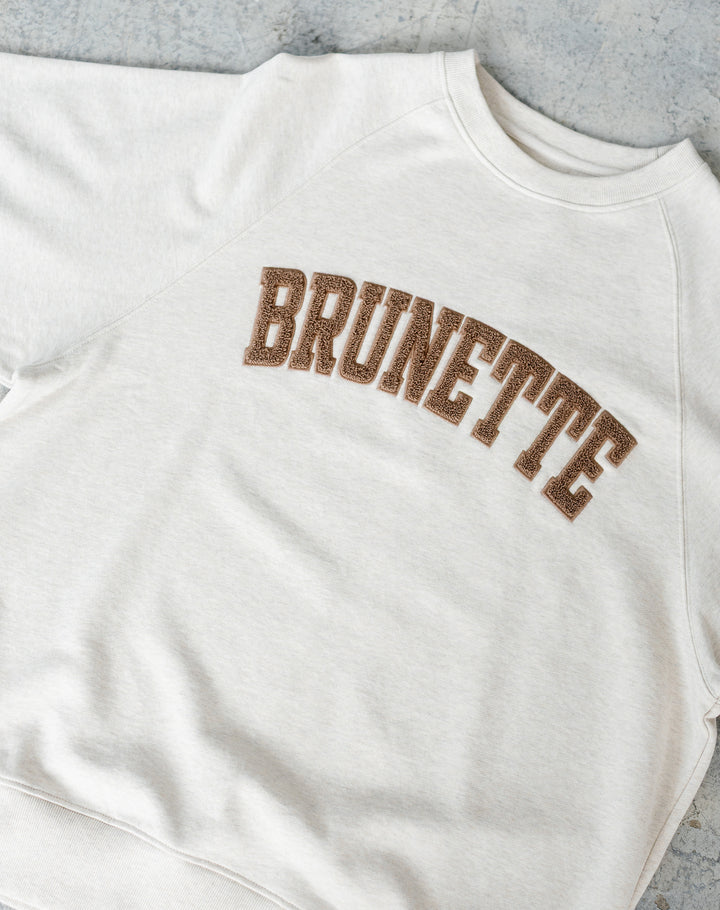 NYBF Brunette Varsity Crew- Oatmeal