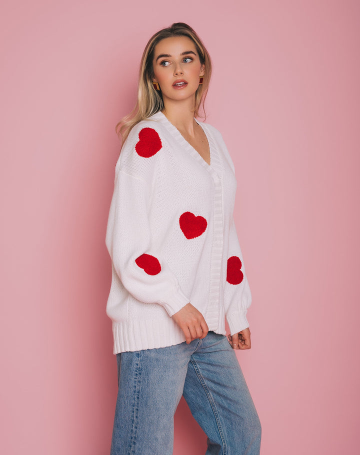 Heart Oversized Cardigan