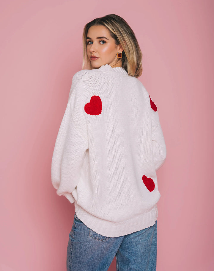 Heart Oversized Cardigan