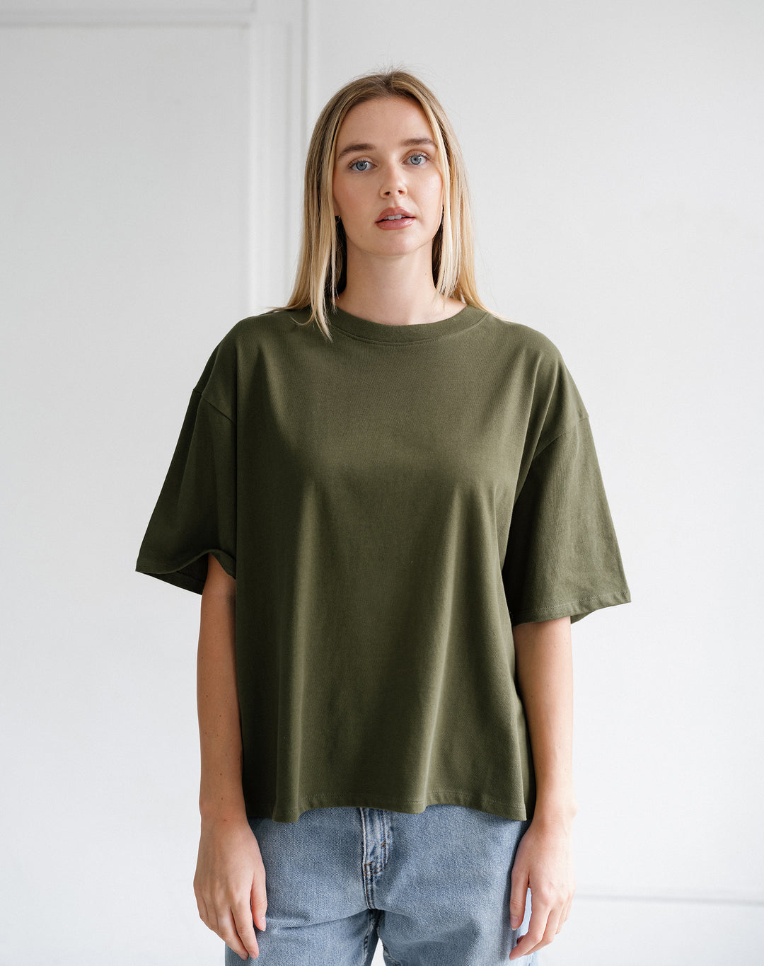 Boxy Tee- Chive