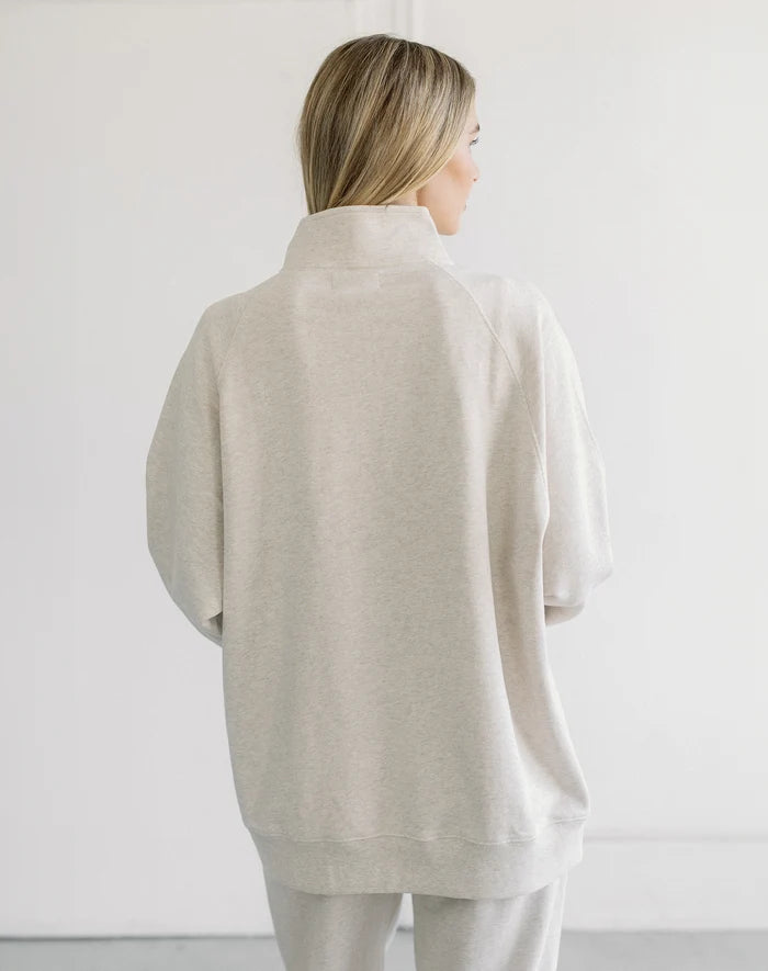 NYBF 1/2 Zip NYBF- Oatmeal