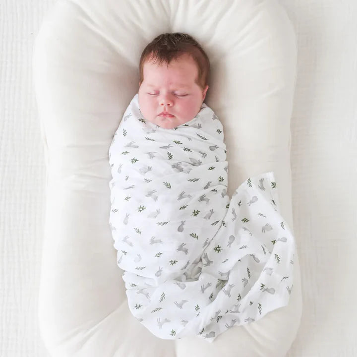 Muslin Swaddle- Bunny + Fern 2 Pack
