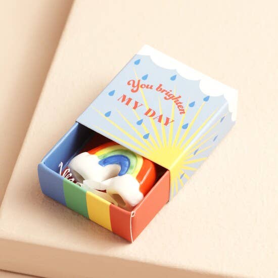 Tiny Matchbox Ceramic Tokens: Rainbow