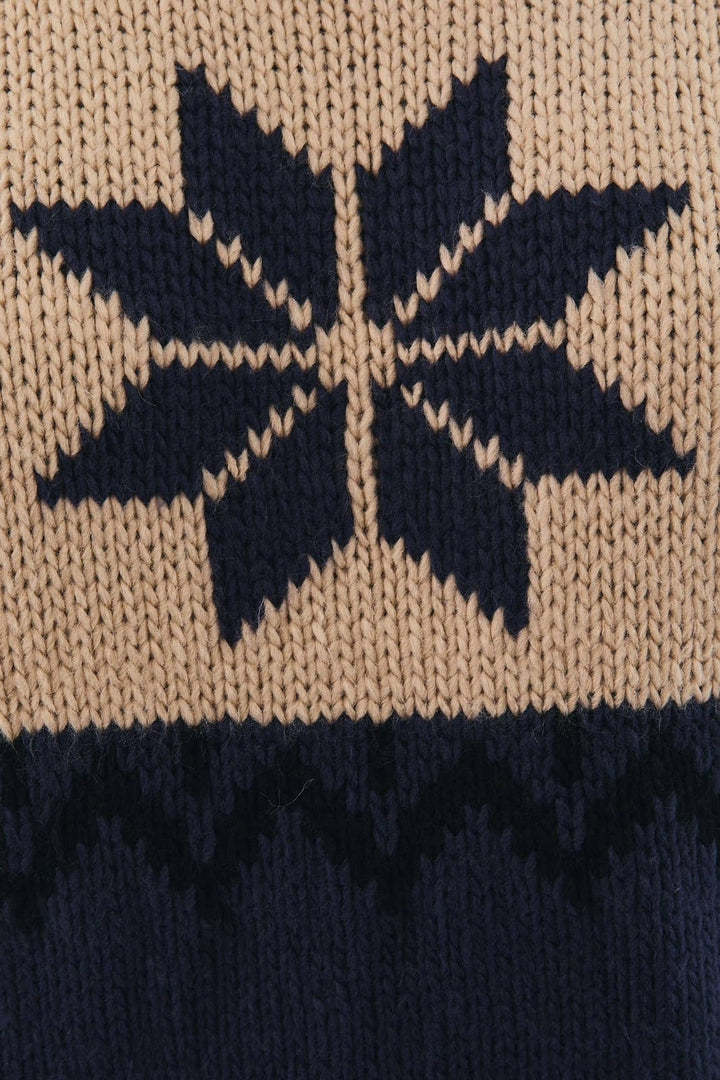 Nordic Knit Sweater - Navy