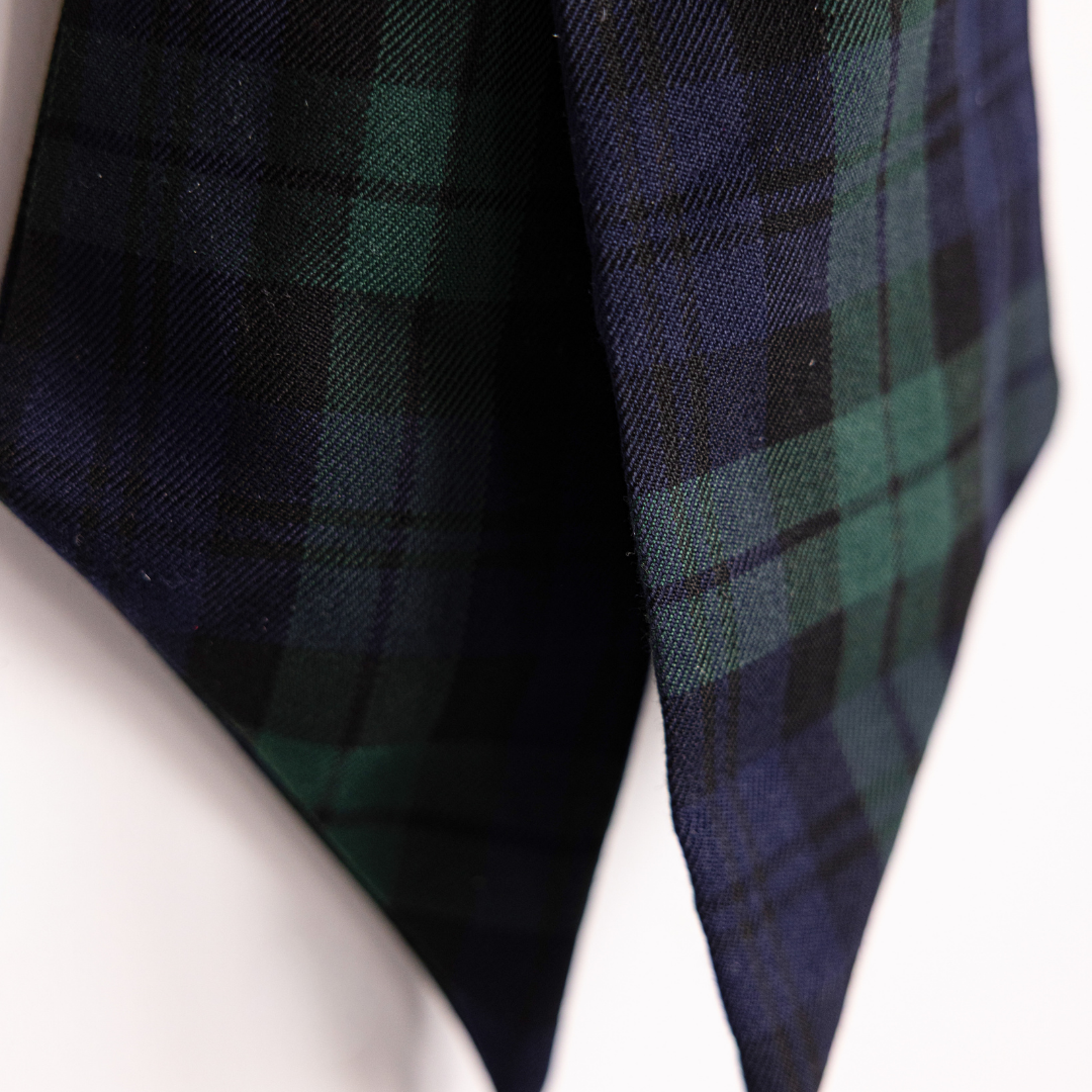 Plaid Green Fabric Bows: Small