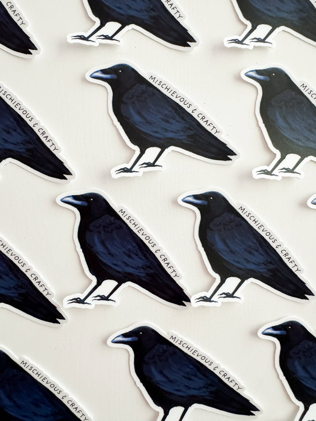 Mischievous & Crafty Crow Sticker: Without Backer Card