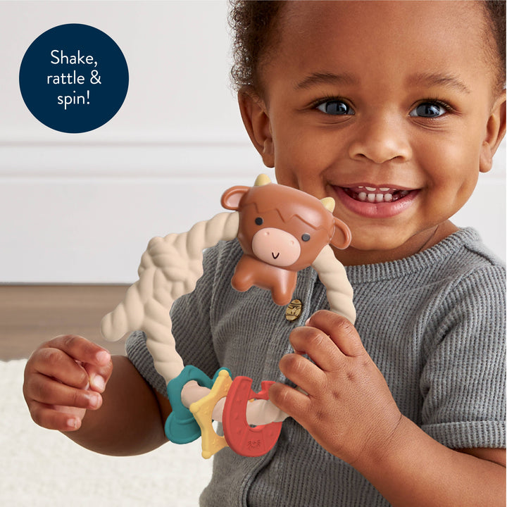 Ritzy Rattle™ Silicone Teether Rattles: Rainbow