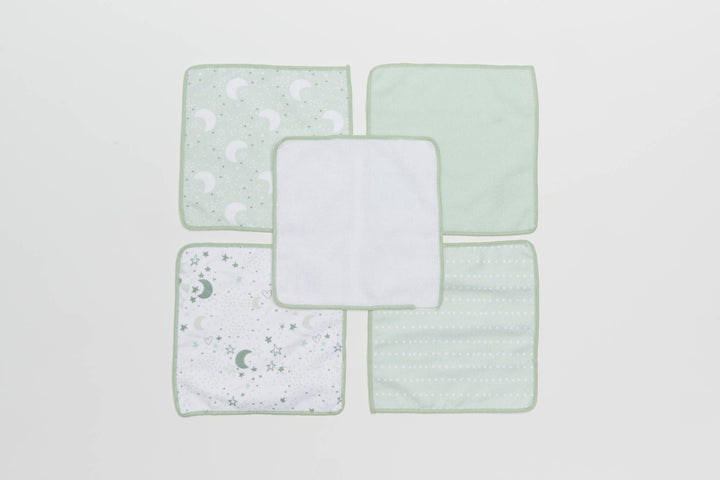 10 Pack Washcloths One Size | 9" X 9"- Blue