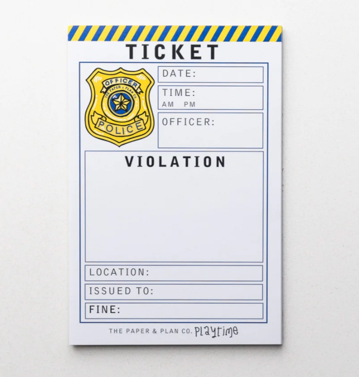 Playtime Pad® Police Ticket Violation