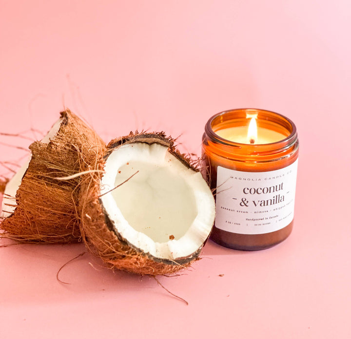 Coconut + Vanilla Candle-8oz