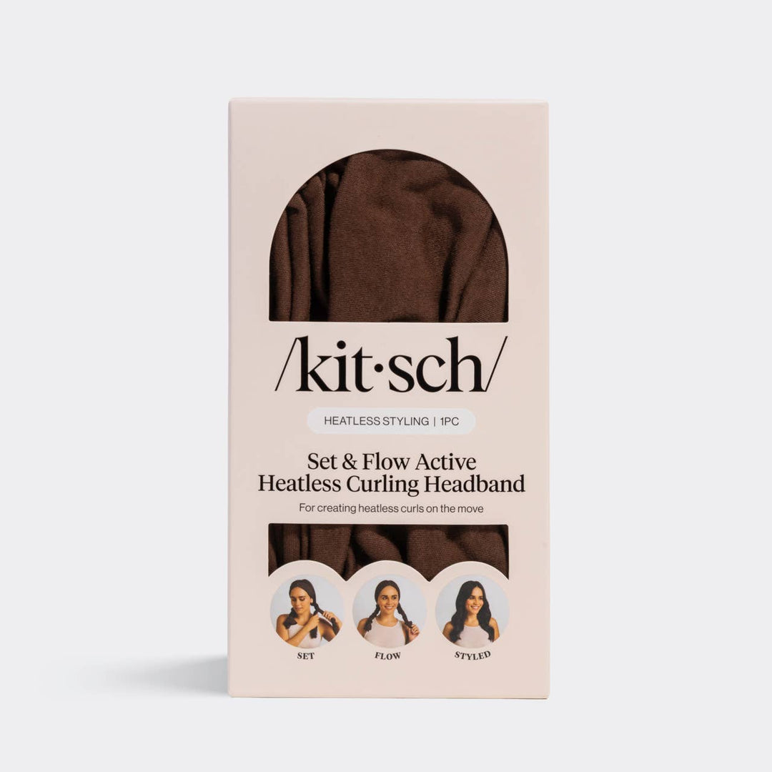 Set & Flow Heatless Curling Headband - Chocolate Brown