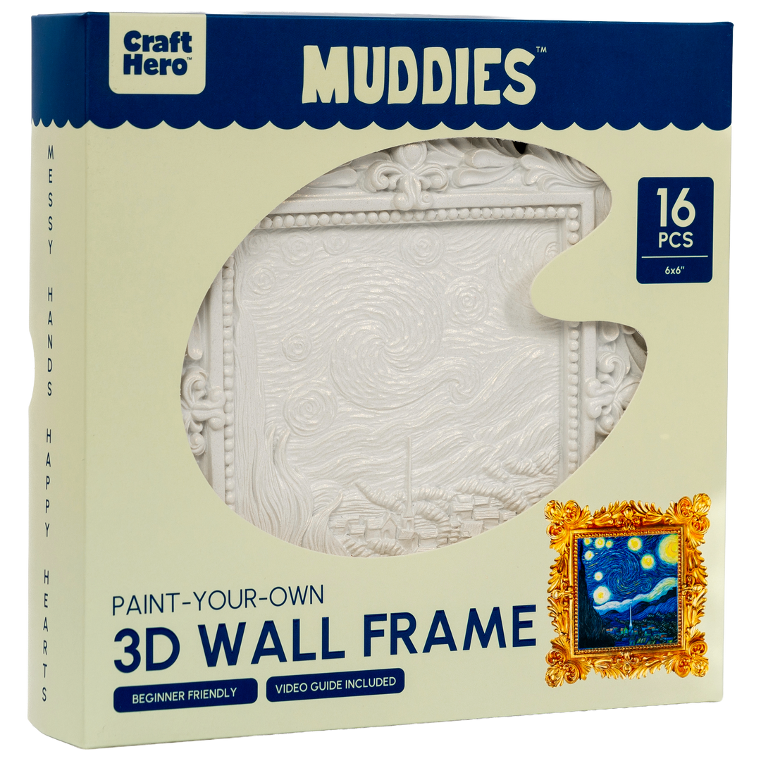 Muddies™ 3D Wall Frame Painting Kit — Starry Night