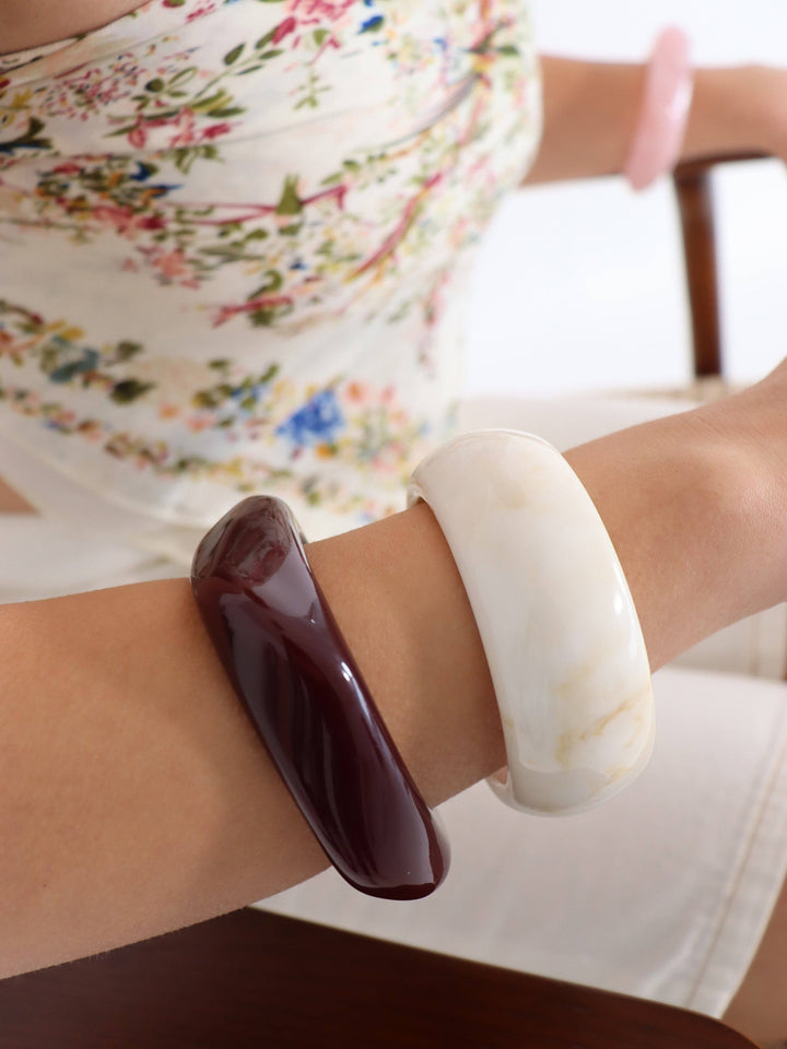 Cuff Bangle in Wine