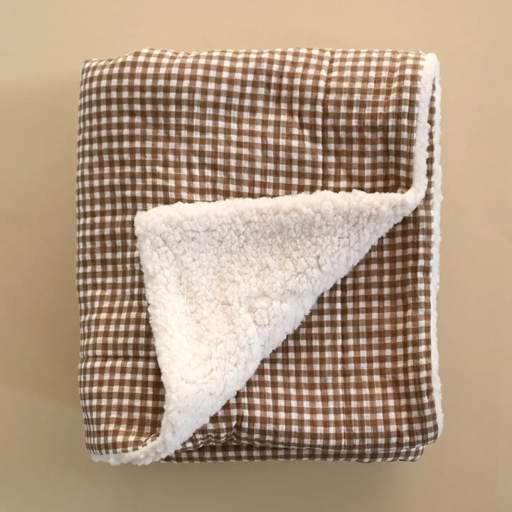 Vichy Brown Sherpa Blanket