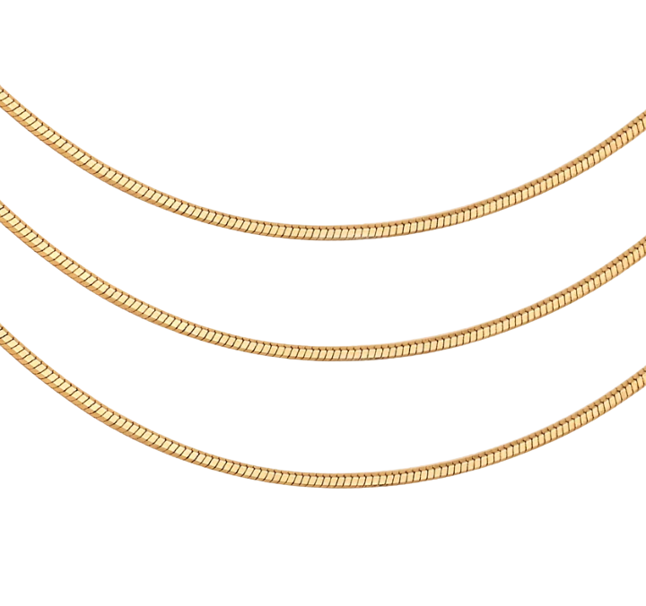 Trippy- 3 layered Necklace Stack- Waterproof- 18K Gold PVD