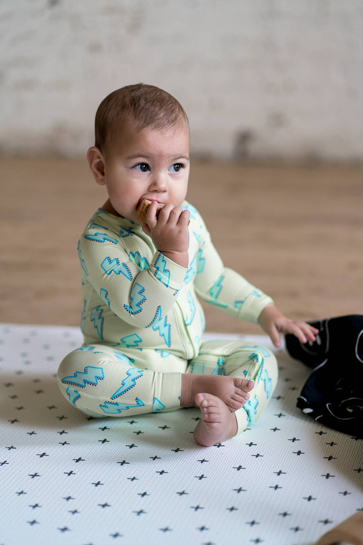 Bamboo Footless Sleeper | Neon Lightning