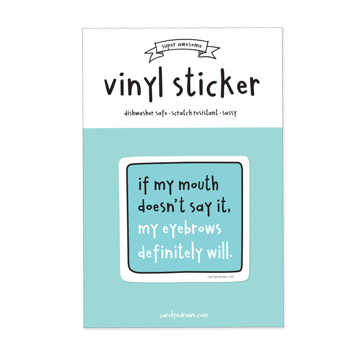Eyebrows Vinyl Sticker