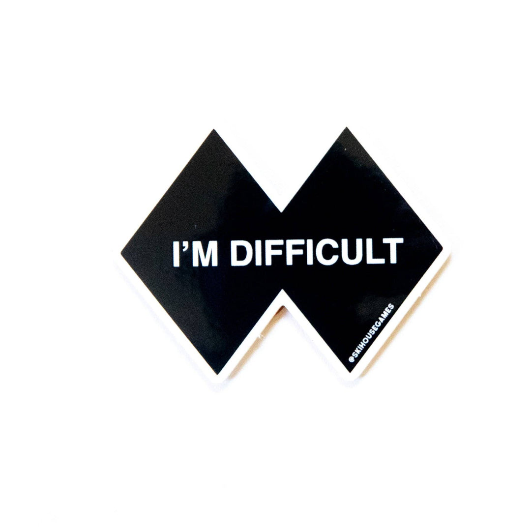 I'm Difficult Vinyl Black Diamond Sticker: Small - 2x1.6"