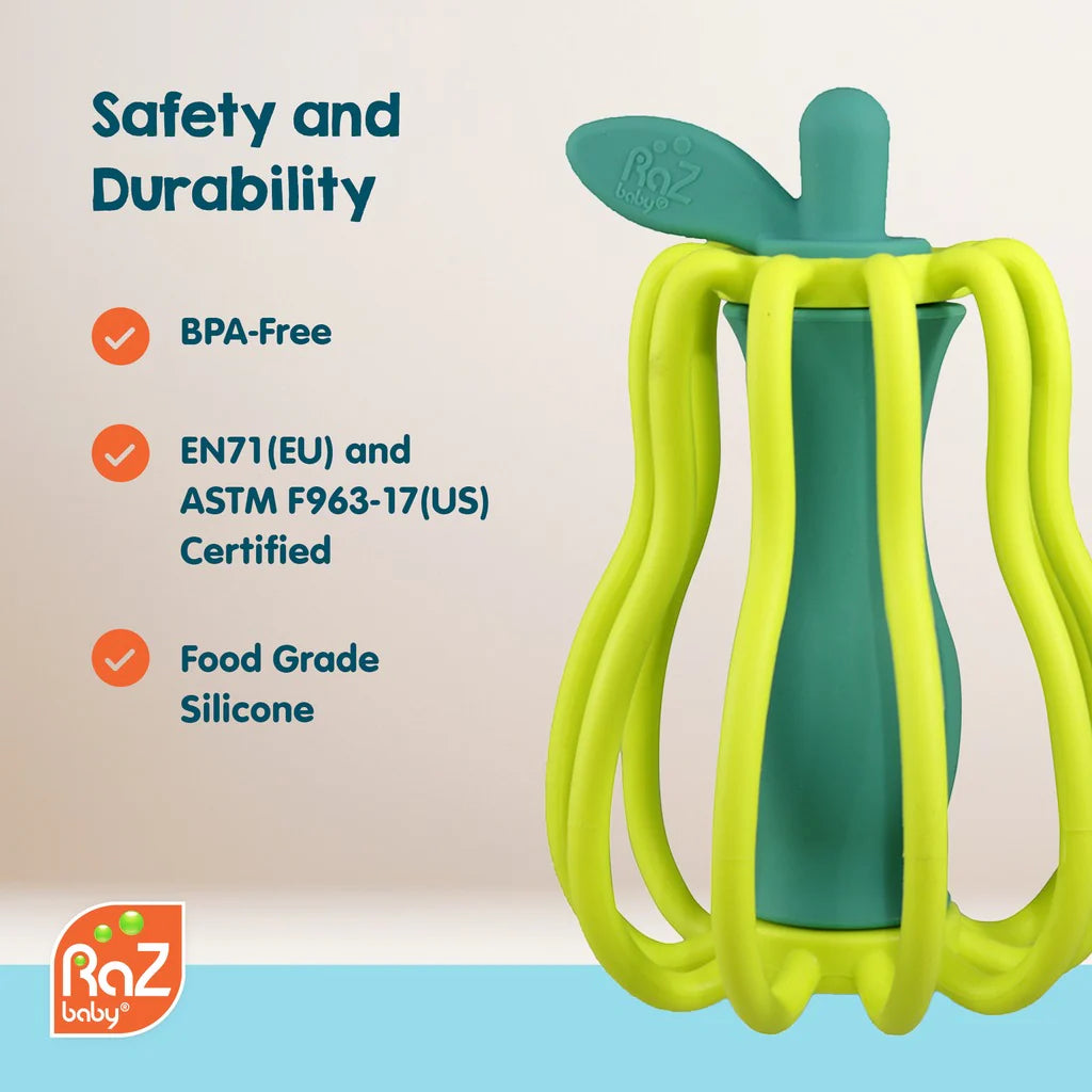 RaZ Pear Teether + Rattle Toy
