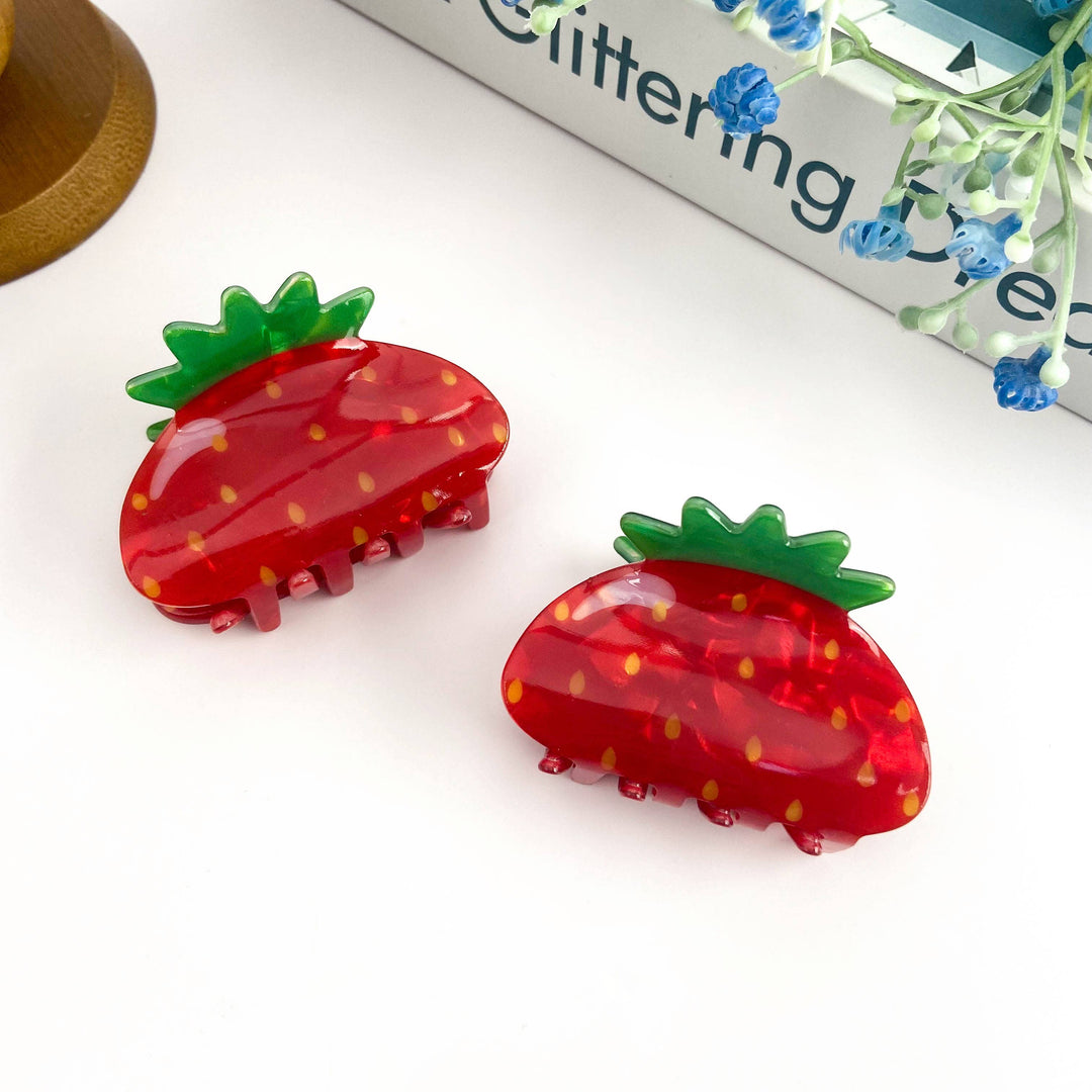 Red Strawberry Hair Claw Clip