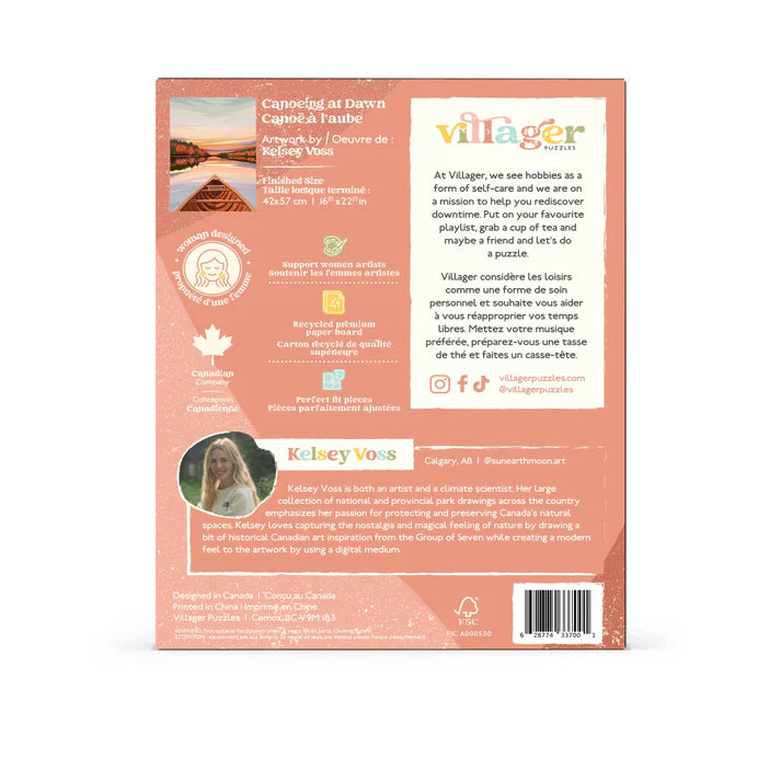 Canoeing At Dawn- 500 Piece Puzzle