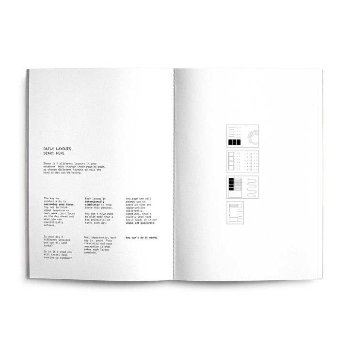 Fast Brain Daily Productivity Planner- Single Notebook: Pine Forest