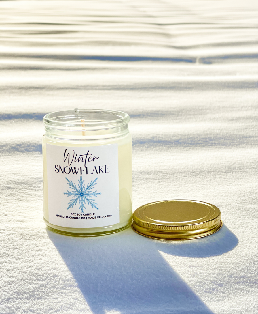 Winter Snowflake Soy Candle