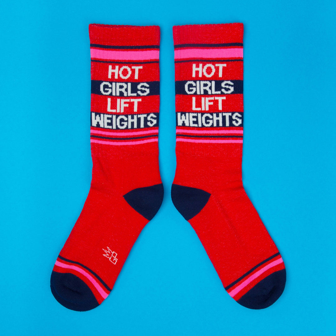 Hot Girls Lift Weights Gym Crew Socks