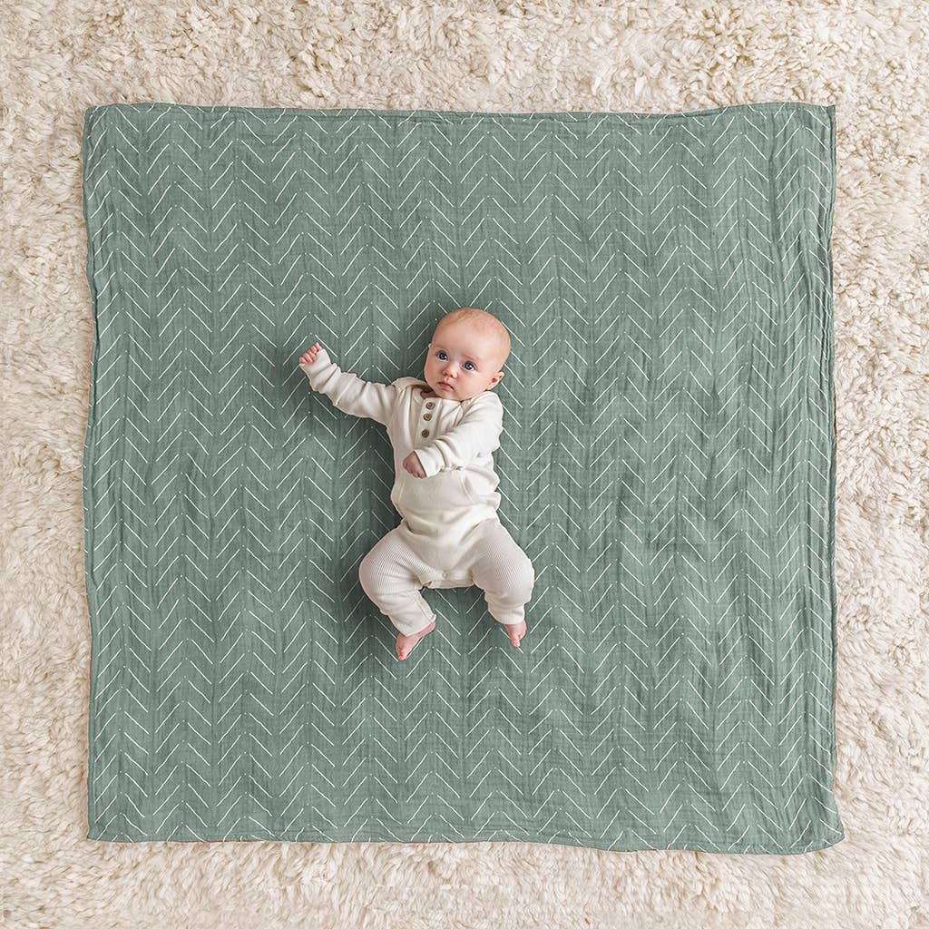 Breastfeeding Boss™-Sage Mudcloth