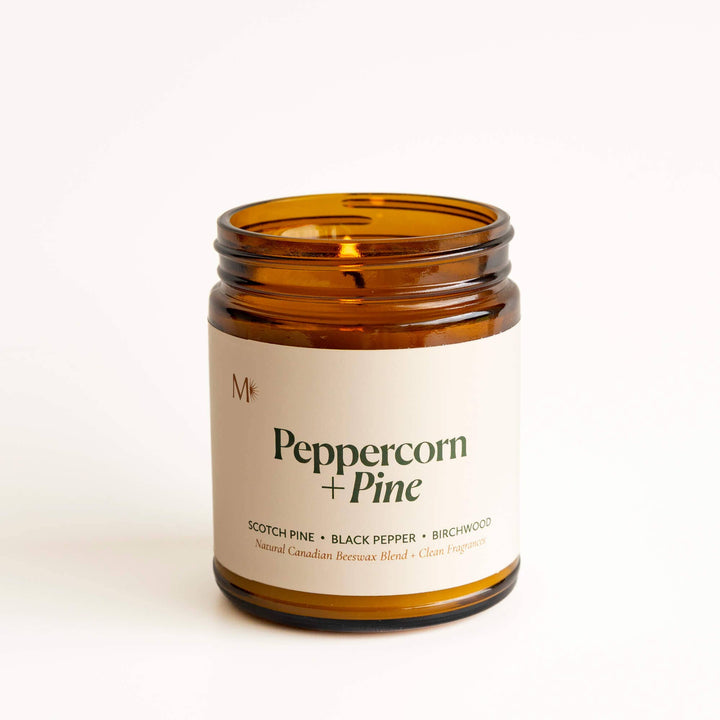 Peppercorn + Pine | Canadian Beeswax Candle