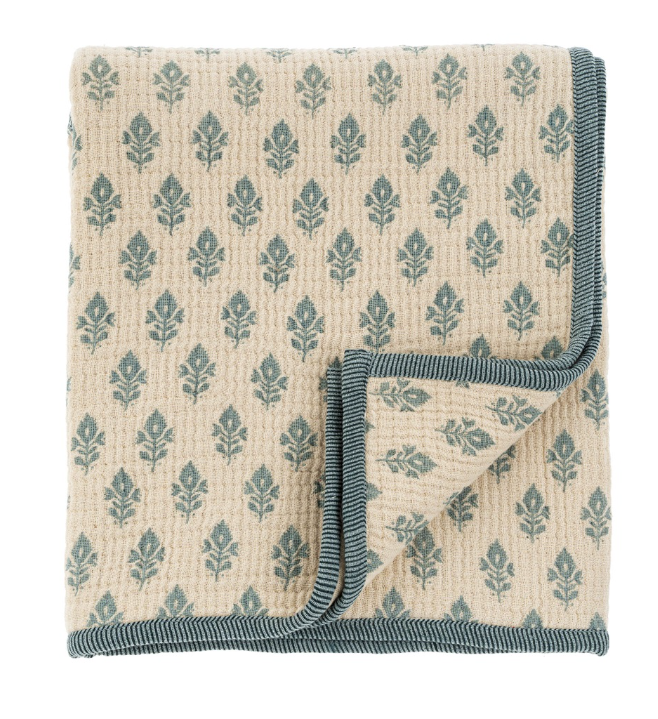 Avery Crib/Throw Blanket - Blue