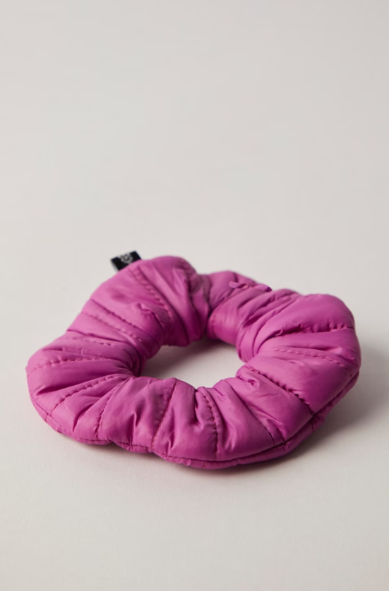 Sports Puffer Scrunchie- Purple