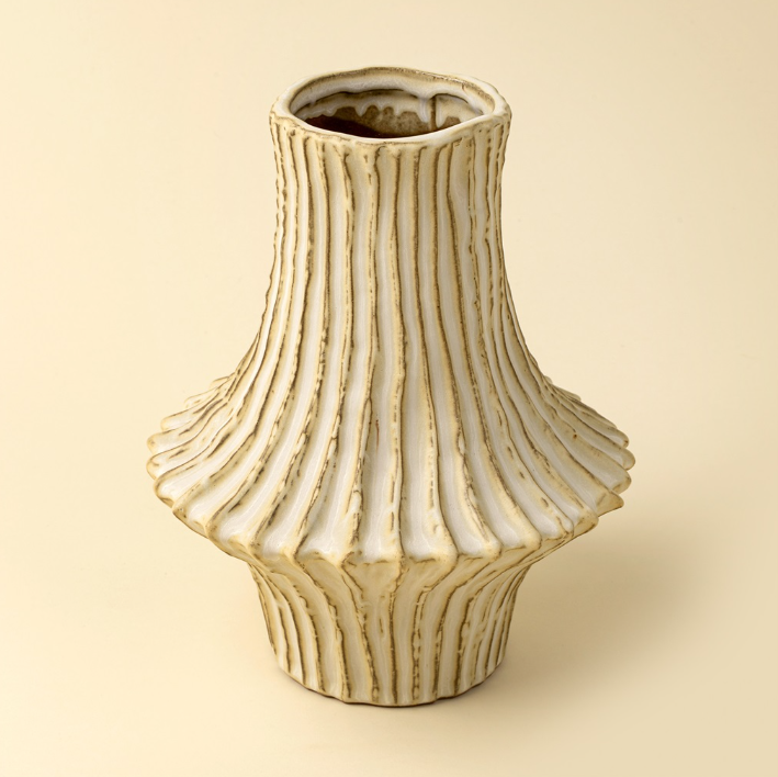 Stria Stoneware Vase