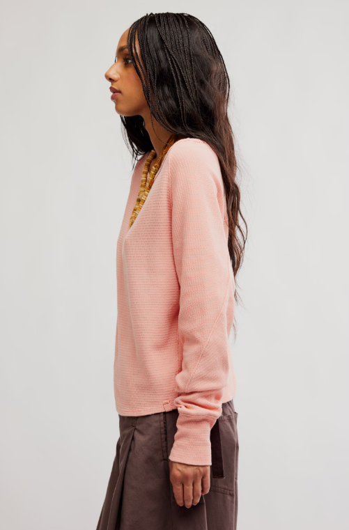Jess Long Sleeve- Coral Kiss
