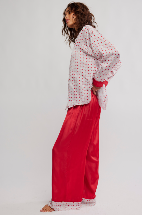 Dreamy Days Pajama Set- Heart Print
