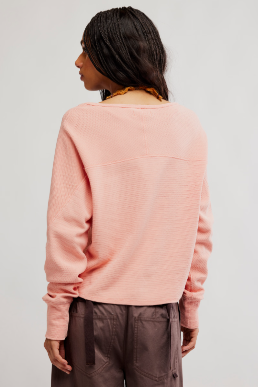 Jess Long Sleeve- Coral Kiss