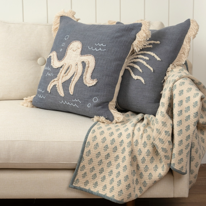 Avery Crib/Throw Blanket - Blue