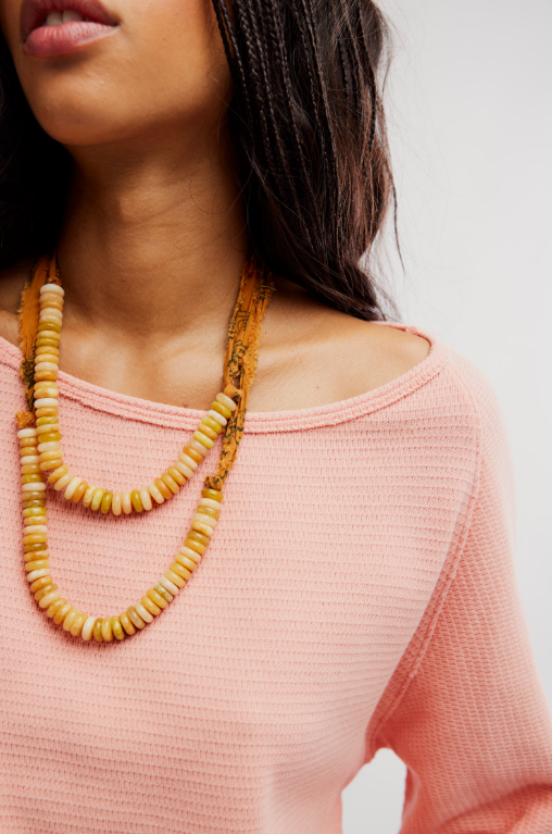 Jess Long Sleeve- Coral Kiss