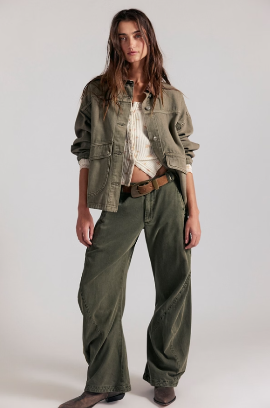 Spotlight Washed Trouser- Dusty Olive