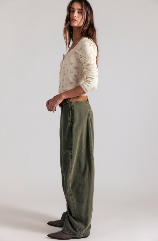Spotlight Washed Trouser- Dusty Olive