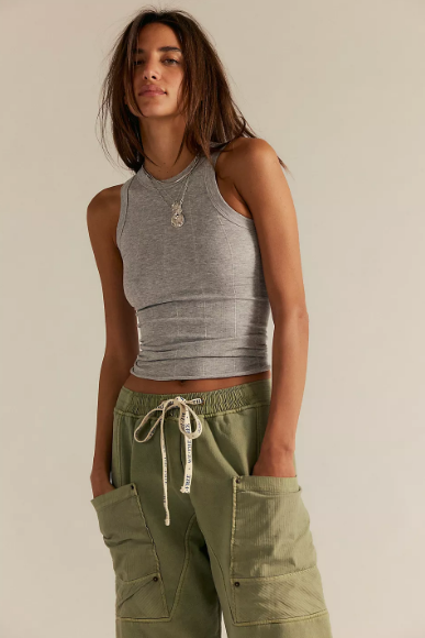 So Soft Seamless Modal Tank - Heather Grey