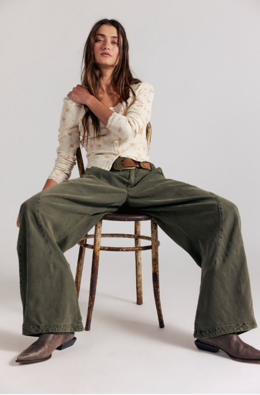 Spotlight Washed Trouser- Dusty Olive